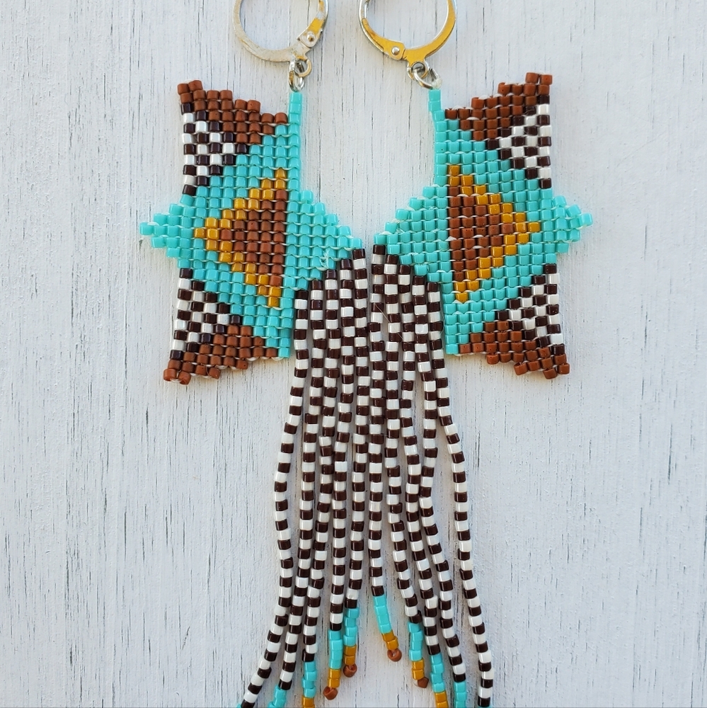 Handmade kite earrings